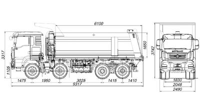 Самосвал SITRAK C7H 8×4 22 куб.м i=4,2