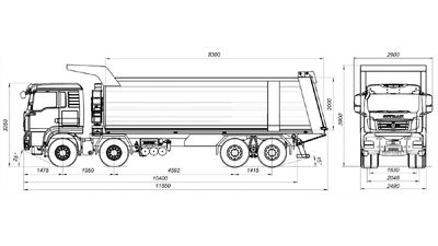 Самосвал SITRAK C7H 8×4 Углевоз 38 куб.м i=5,92