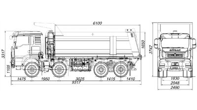Самосвал SITRAK C7H 8×4 22 куб.м i=4,2 AMT Sinotruk