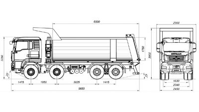 Самосвал SITRAK C7H 8×4 26 куб.м i=5,26